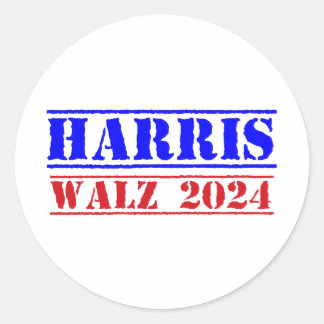 Harris Walz 2024 Classic Round Sticker