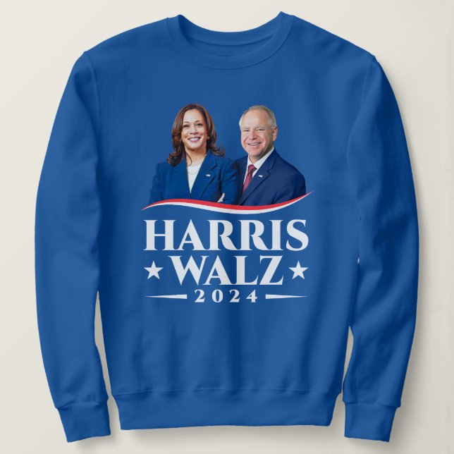 Harris Walz 2024 election campaign photo Sweatshirt (Design Front)