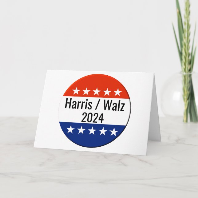 Harris Walz 2024 Election Card (Front)