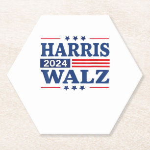 Harris Walz 2024 Election Kamala Harris Tim Walz 2 Paper Coaster
