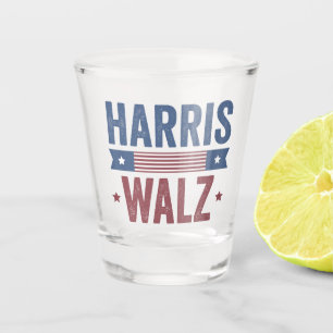 Harris Walz 2024 Election Kamala Tim Waltz America Shot Glass