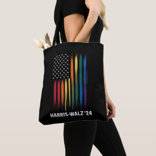 Harris Walz 2024 Election Kamala Tim Waltz LGBT Tote Bag