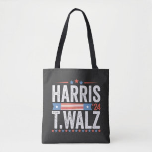 Harris Walz 2024 Election Kamala Tim Waltz Tote Bag