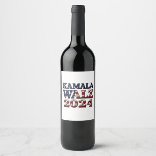 Harris Walz 2024 Election Kamala Tim Waltz  Wine Label