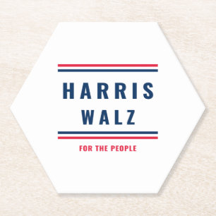 HARRIS WALZ - 2024 ELECTION  PAPER COASTER