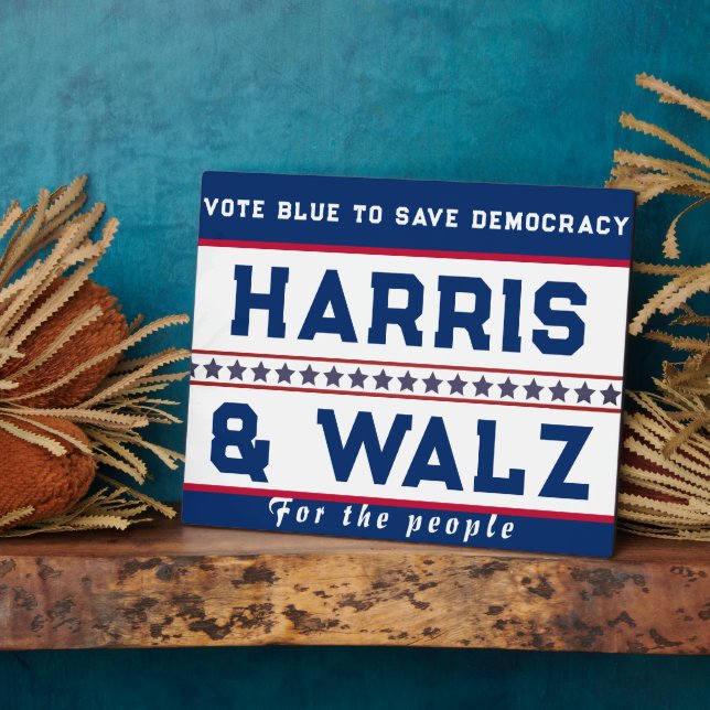 Harris & Walz 2024 Election Plaque (Side)