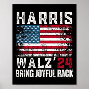Harris Walz 2024 Election  Poster