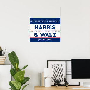 Harris & Walz 2024 Election Poster