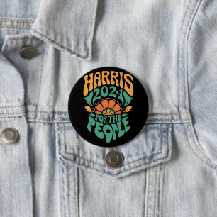 Harris Walz 2024 Election President Kamala Harris  7.5 Cm Round Badge