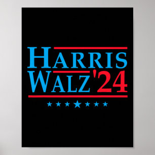 Harris Walz 2024 Election Vote Patriotic Tim Waltz Poster