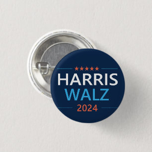 Harris Walz 2024 for President 3 Cm Round Badge