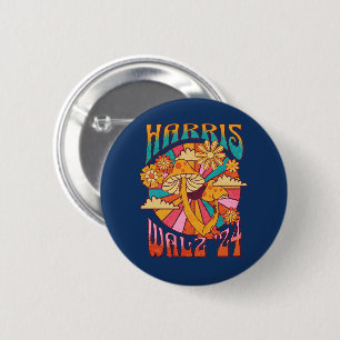 Harris Walz 2024 for President 6 Cm Round Badge