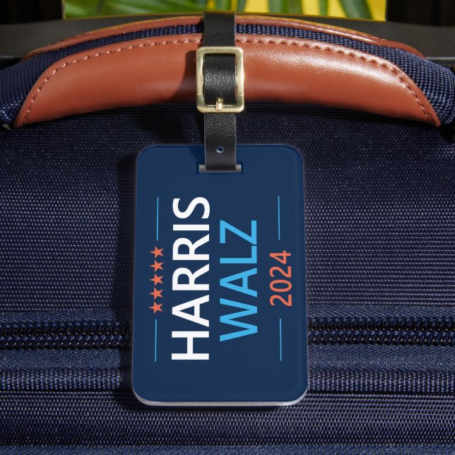 Harris Walz 2024 for President Luggage Tag (Front Insitu 2)