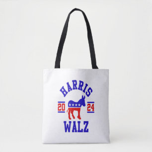 Harris Walz 2024 for President Patriotic Democrat Tote Bag