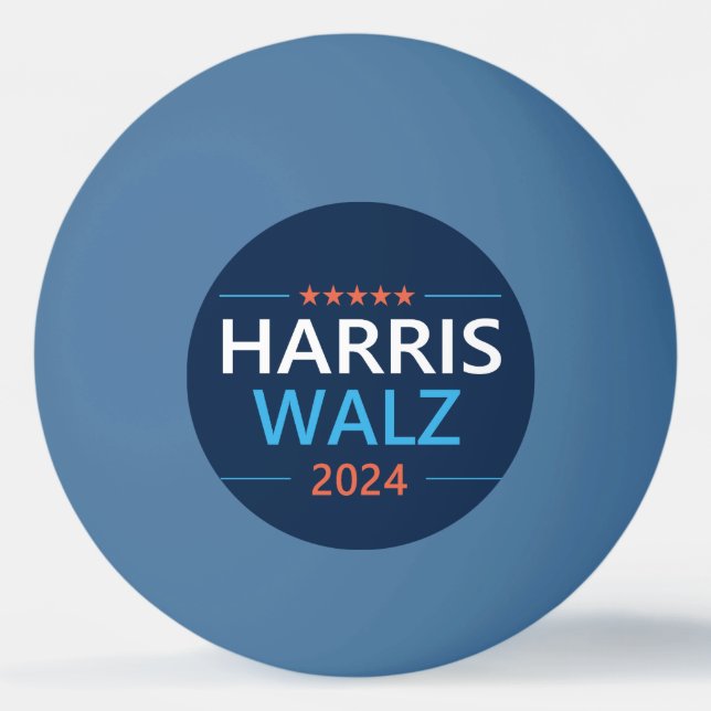Harris Walz 2024 for President Ping Pong Ball (Front)