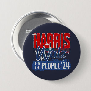 Harris Walz 2024 For the People Election Democrat 7.5 Cm Round Badge