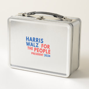 Harris Walz 2024 For The People Metal Lunch Box