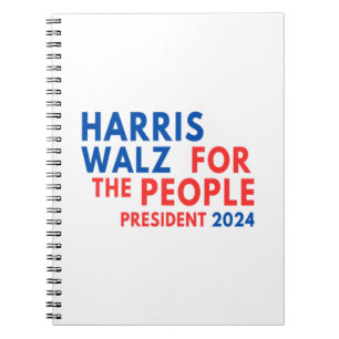 Harris Walz 2024 For The People Notebook