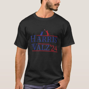 Harris Walz 2024 Funny Cat Election Tim Waltz Cat T-Shirt