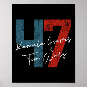 Harris Walz 2024 Harris Waltz President Democratic Poster