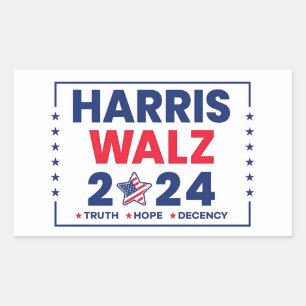 Harris Walz 2024   Harris Walz Rectangular Sticker