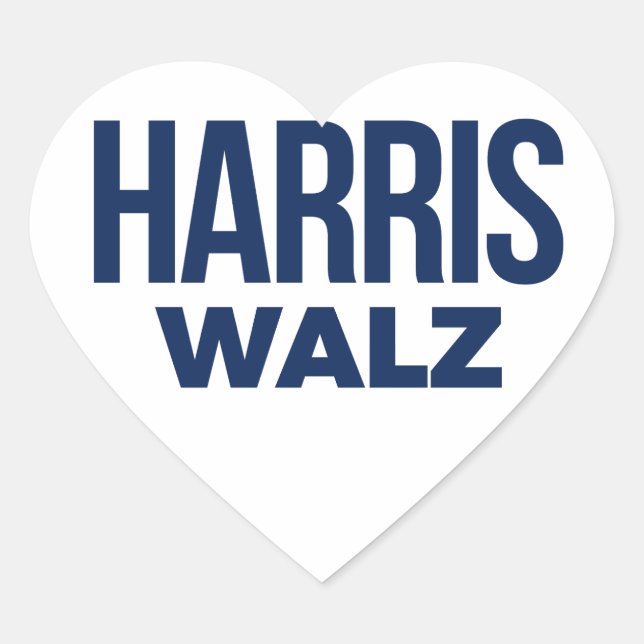 HARRIS WALZ 2024 HEART STICKER (Front)