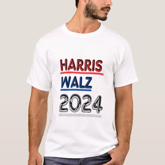 harris walz 2024 kamala for president t-shirts (Front)