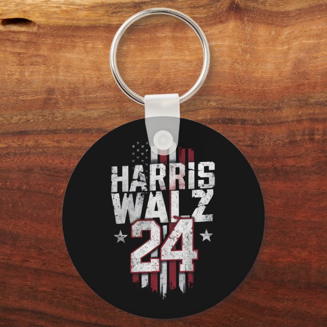 Harris Walz 2024 Kamala Harris 2024 Tim Walz 2024  Key Ring (Front)