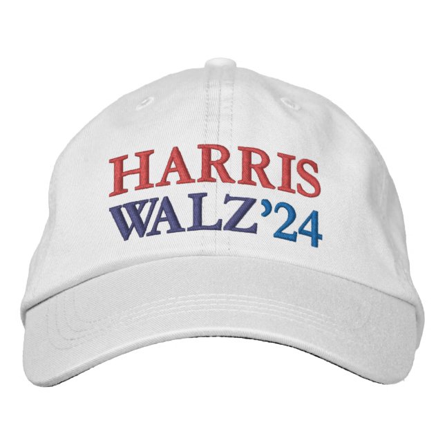 Harris Walz 2024 Kamala Harris and Tim Walz 2024  Embroidered Hat (Front)