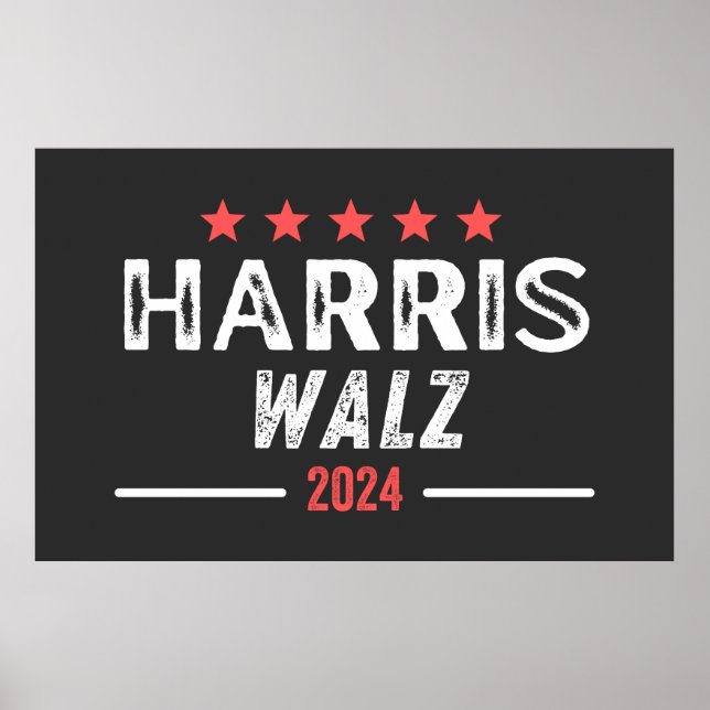 Harris Walz 2024, kamala harris president, Walz VP Poster (Front)