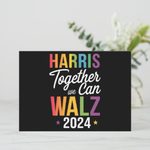 Harris Walz 2024 Kamala Together We Can LGBT Invitation