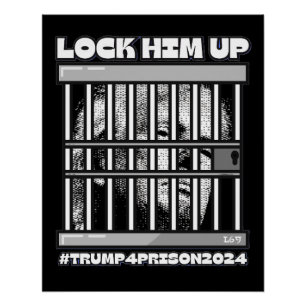 HARRIS-WALZ 2024 LOCK HIM UP POSTER
