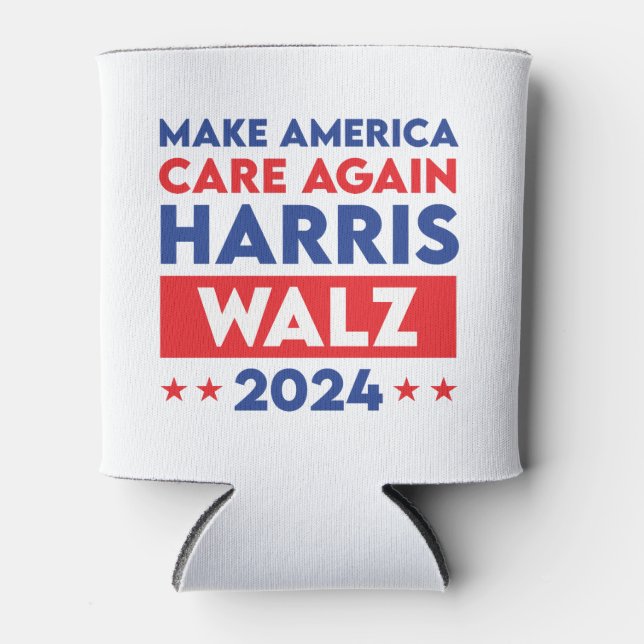 Harris Walz 2024 Make America Care Again Can Cooler (Front)