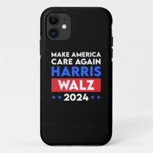 Harris Walz 2024 Make America Care Again iPhone 11 Case