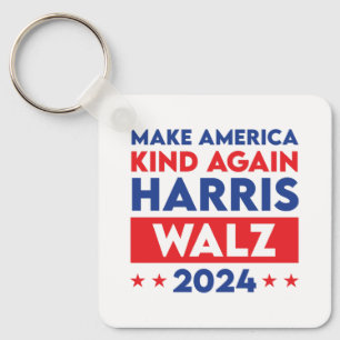 Harris Walz 2024 Make America Kind Again Key Ring
