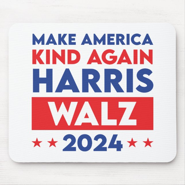 Harris Walz 2024 Make America Kind Again Mouse Pad (Front)