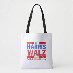 Harris Walz 2024 Make America Kind Again Tote Bag