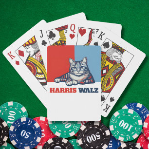 Harris Walz 2024 Obviously Cat Playing Cards