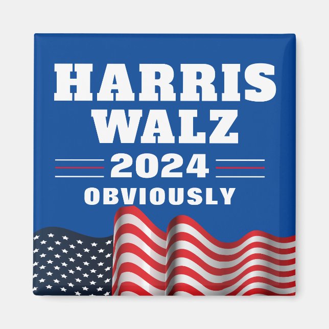 Harris Walz 2024 | Obviously Magnet (Front)