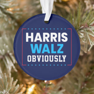 Harris Walz 2024 Obviously Ornament
