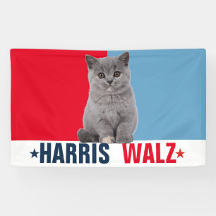 Harris Walz 2024 Obviously Red Blue Banner