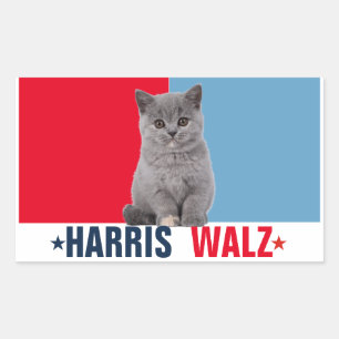 Harris Walz 2024 Obviously Red Blue Rectangular Sticker