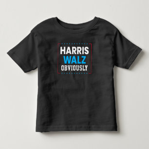 Harris Walz 2024 Obviously Toddler T-Shirt