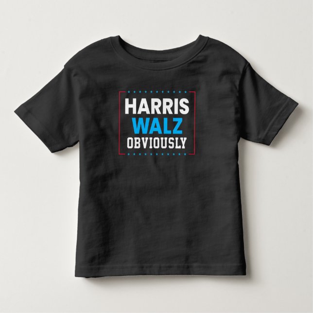 Harris Walz 2024 Obviously Toddler T-Shirt (Front)