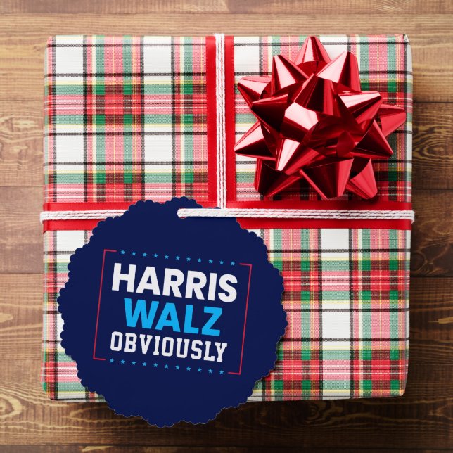 Harris Walz 2024 Obviously Tree Decoration Card (Insitu (Gift))