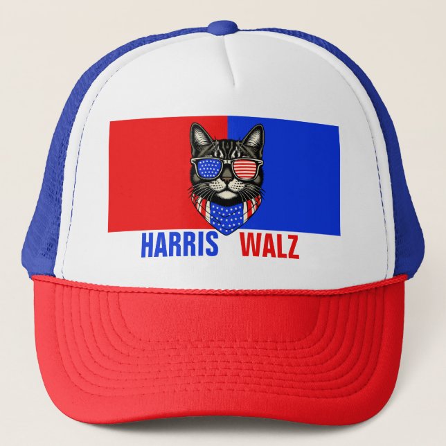 Harris Walz 2024 Obviously Trucker Hat (Front)