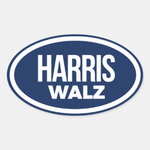 Harris Walz 2024 Oval Sticker