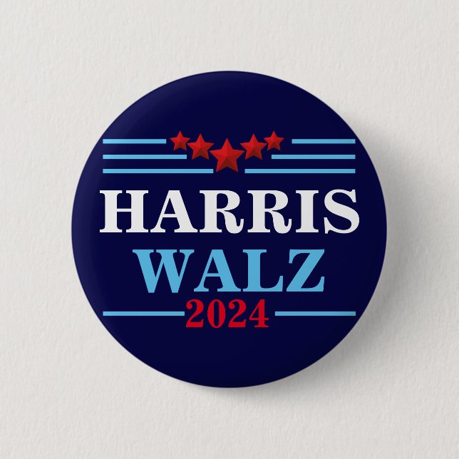 Harris Walz 2024 President - Tim Walz  6 Cm Round Badge (Front)