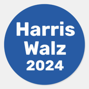 Harris / Walz 2024 Presidential Campaign Classic Round Sticker