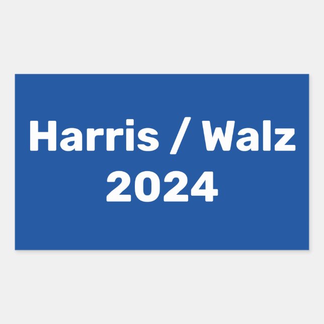 Harris / Walz 2024 Presidential Campaign Rectangular Sticker (Front)